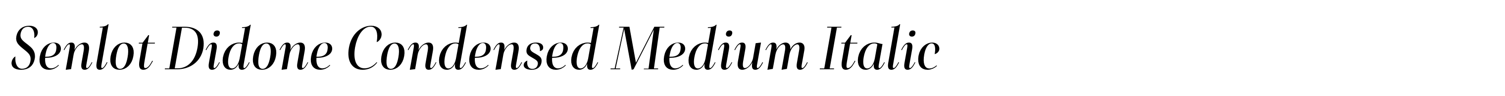 Senlot Didone Condensed Medium Italic